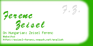 ferenc zeisel business card